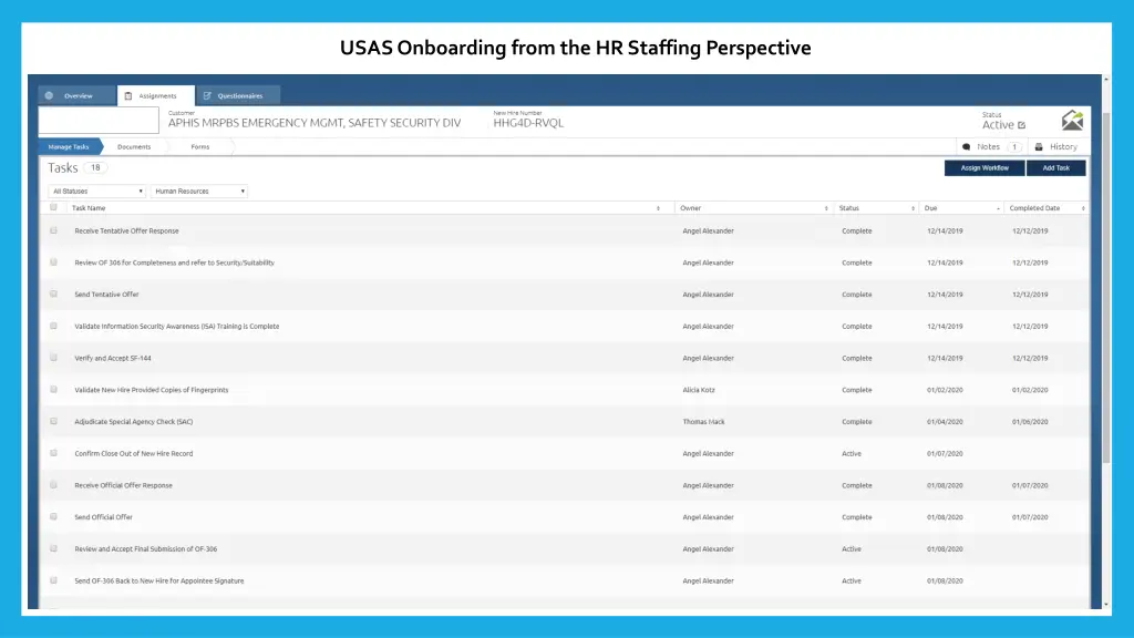 usas onboarding from the hr staffing perspective