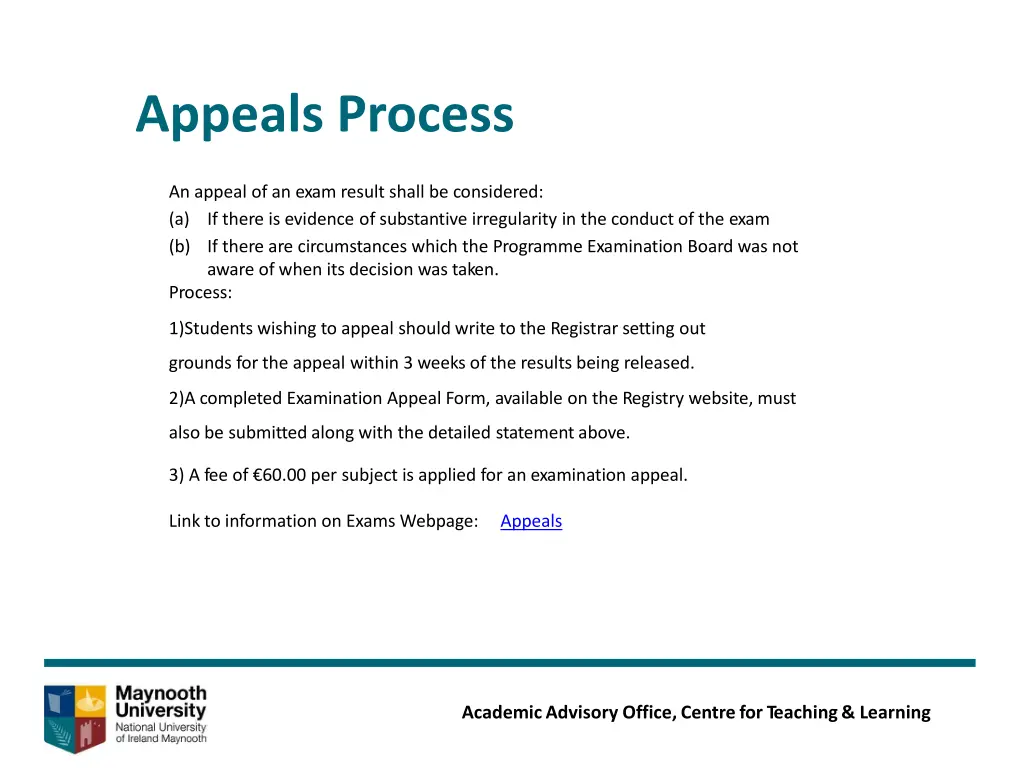 appeals process