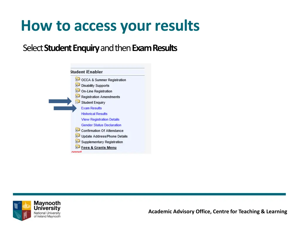 how to access your results 1