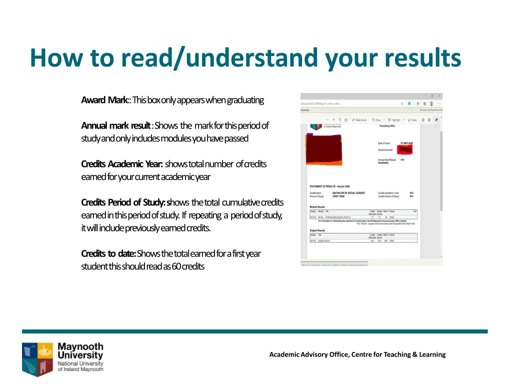 how to read understand your results