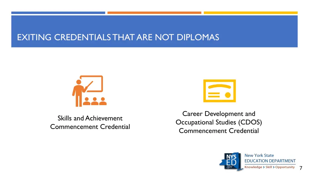 exiting credentials that are not diplomas