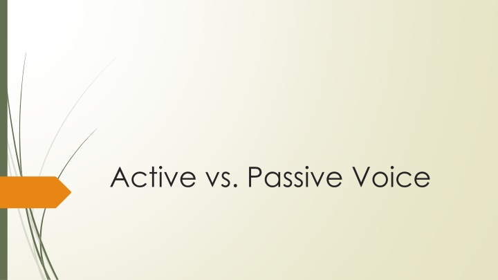 active vs passive voice