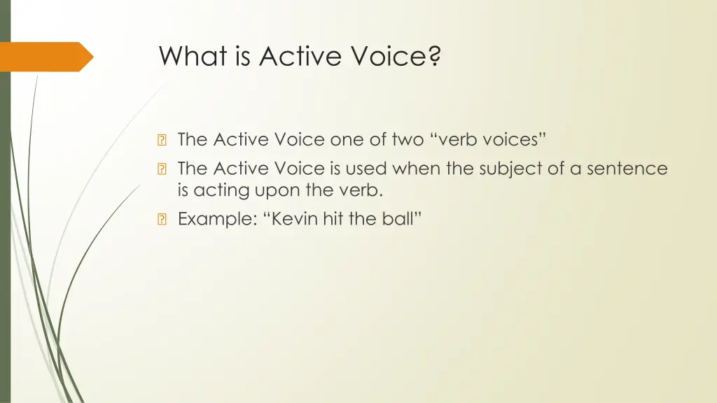 what is active voice