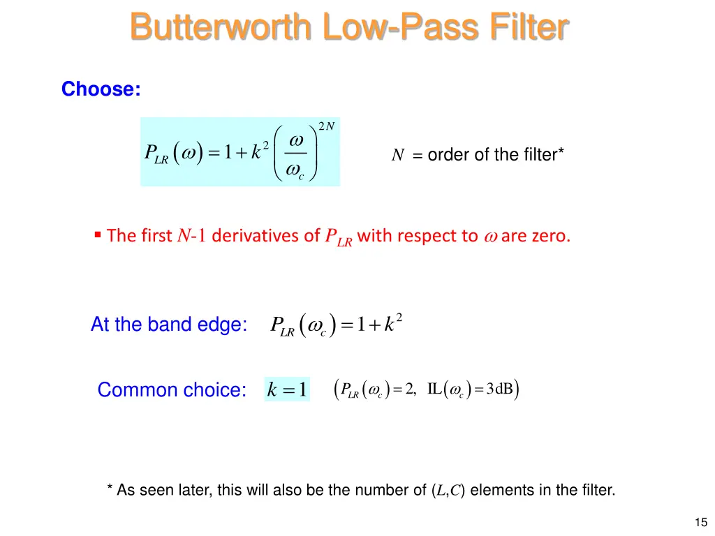 butterworth low pass filter