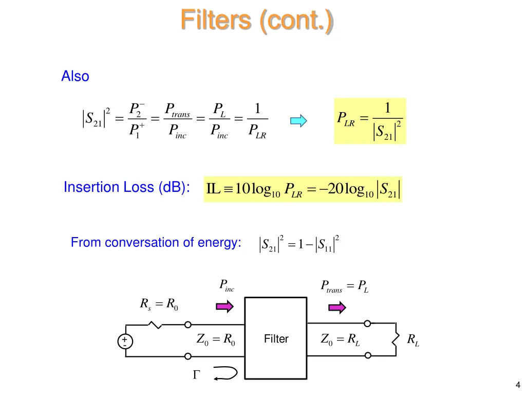 filters cont 1