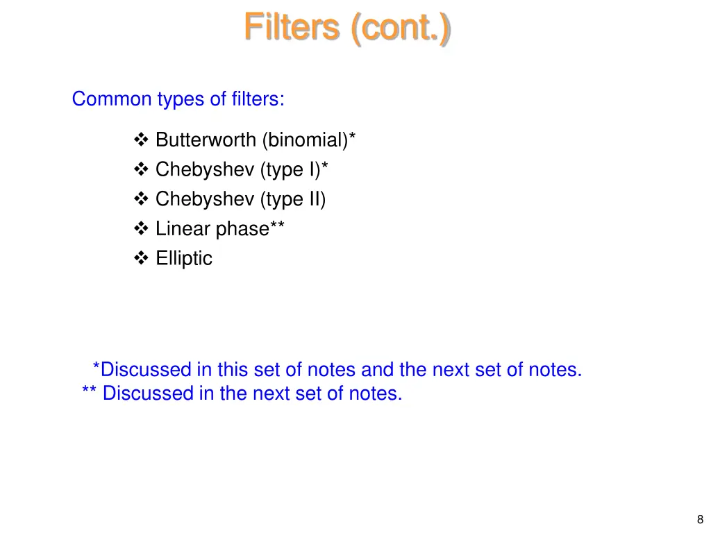 filters cont 4