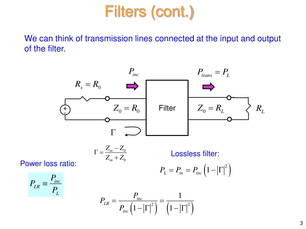 filters cont