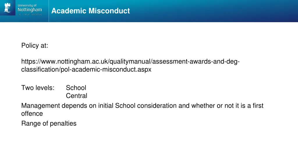 academic misconduct