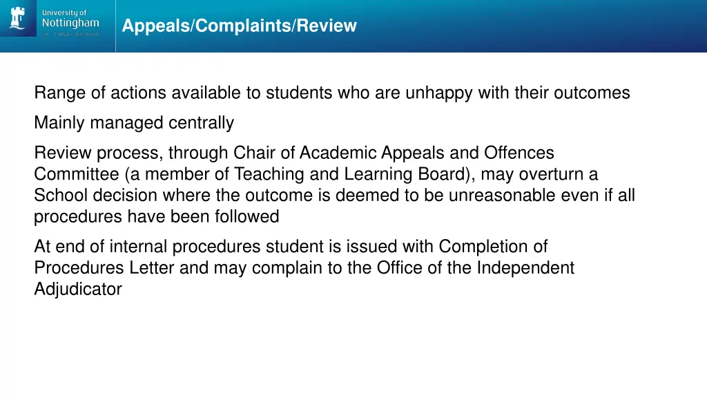 appeals complaints review