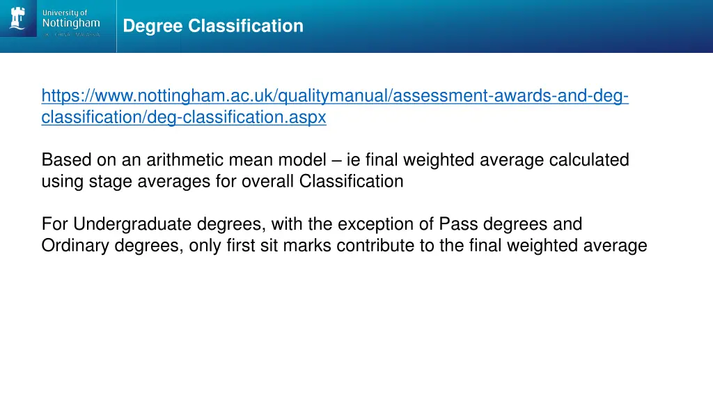 degree classification