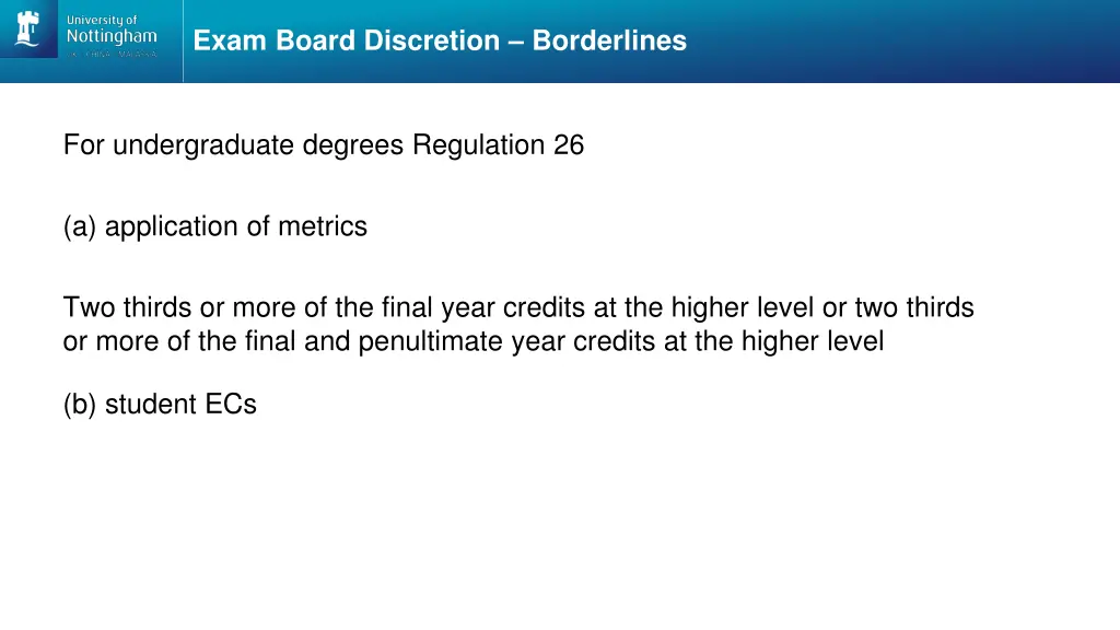 exam board discretion borderlines