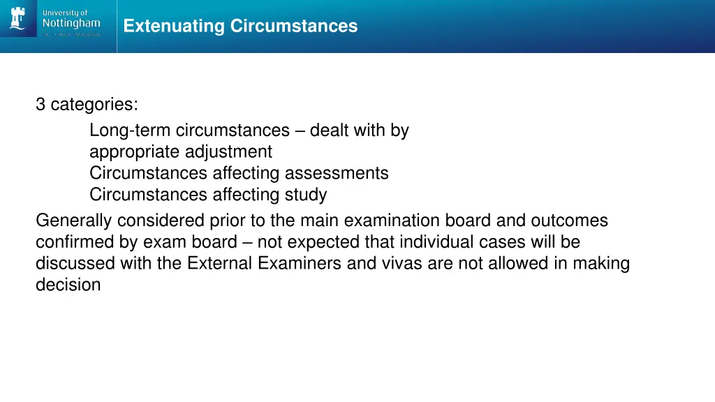 extenuating circumstances