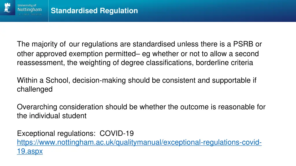 standardised regulation