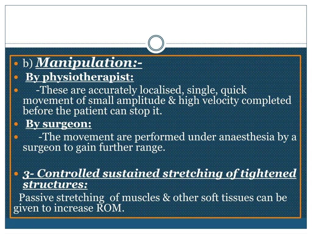 b manipulation by physiotherapist these