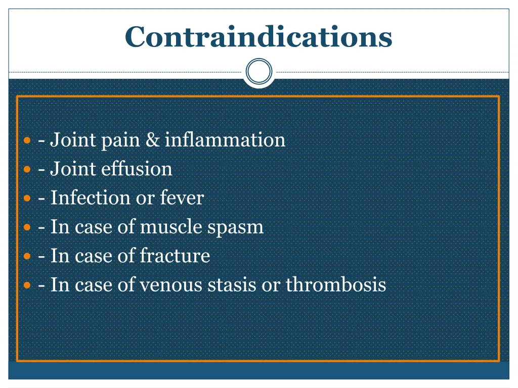 contraindications