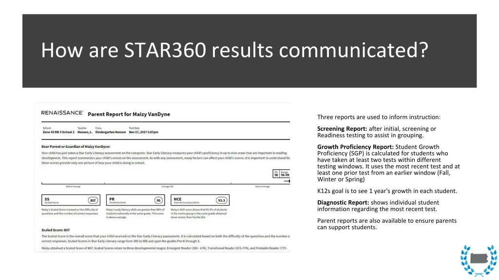 how are star360 results communicated