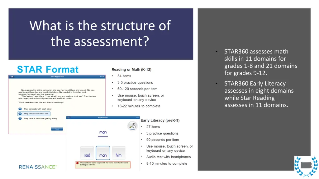 what is the structure of the assessment