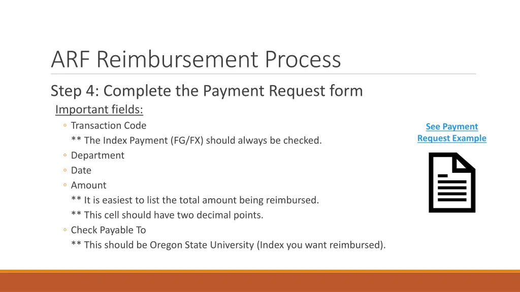 arf reimbursement process