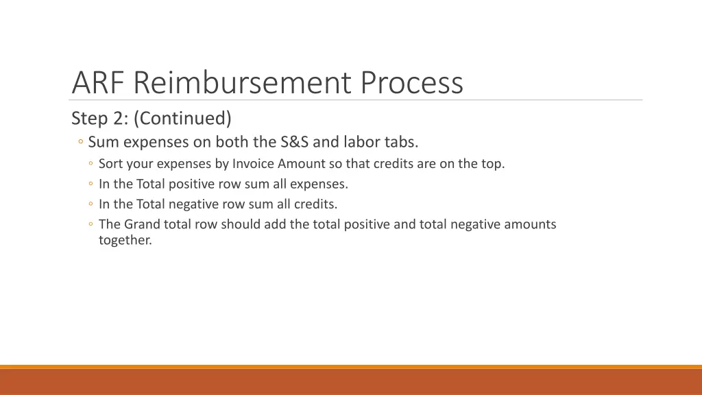 arf reimbursement process step 2 continued 2