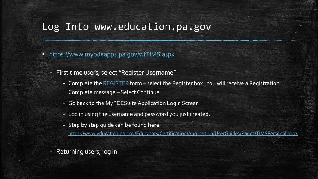 log into www education pa gov