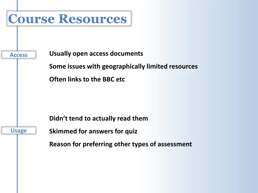 course resources