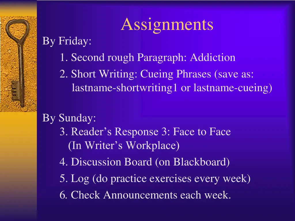 assignments 1