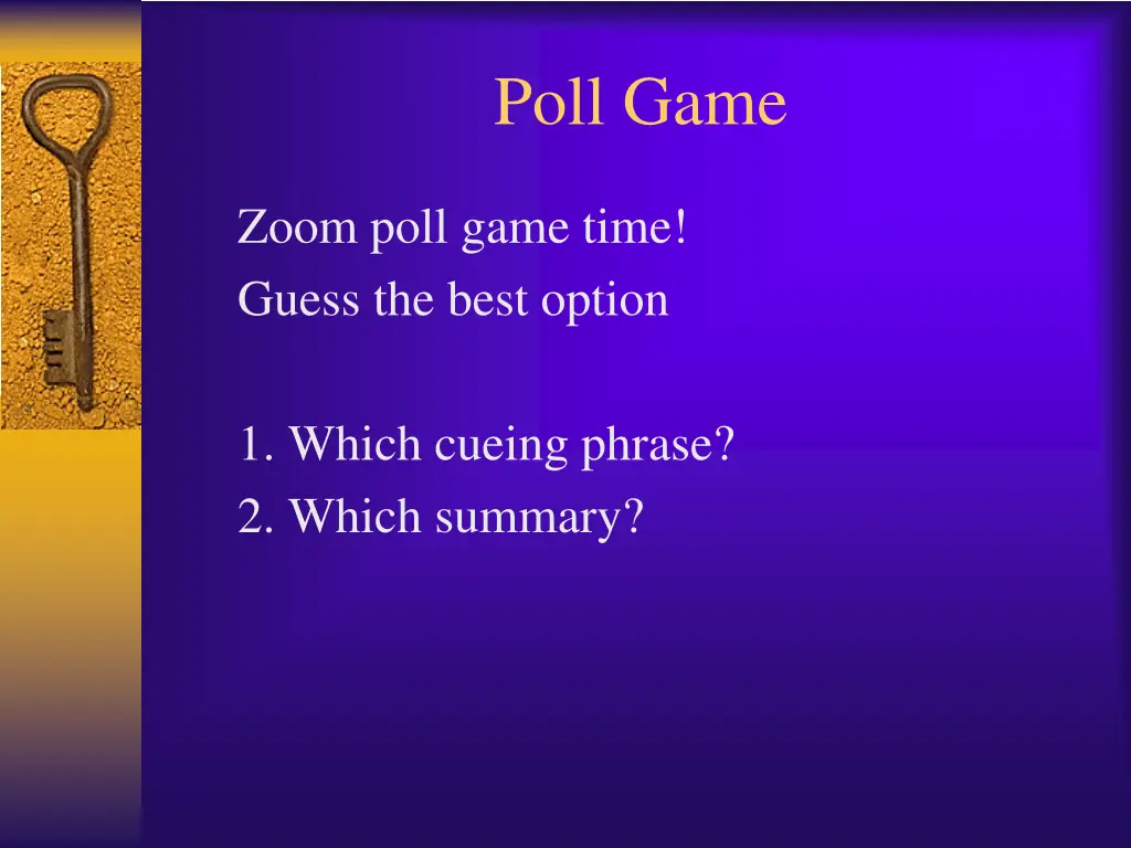 poll game