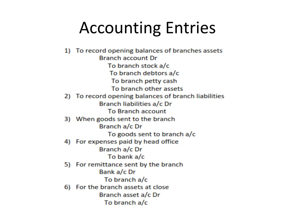 accounting entries