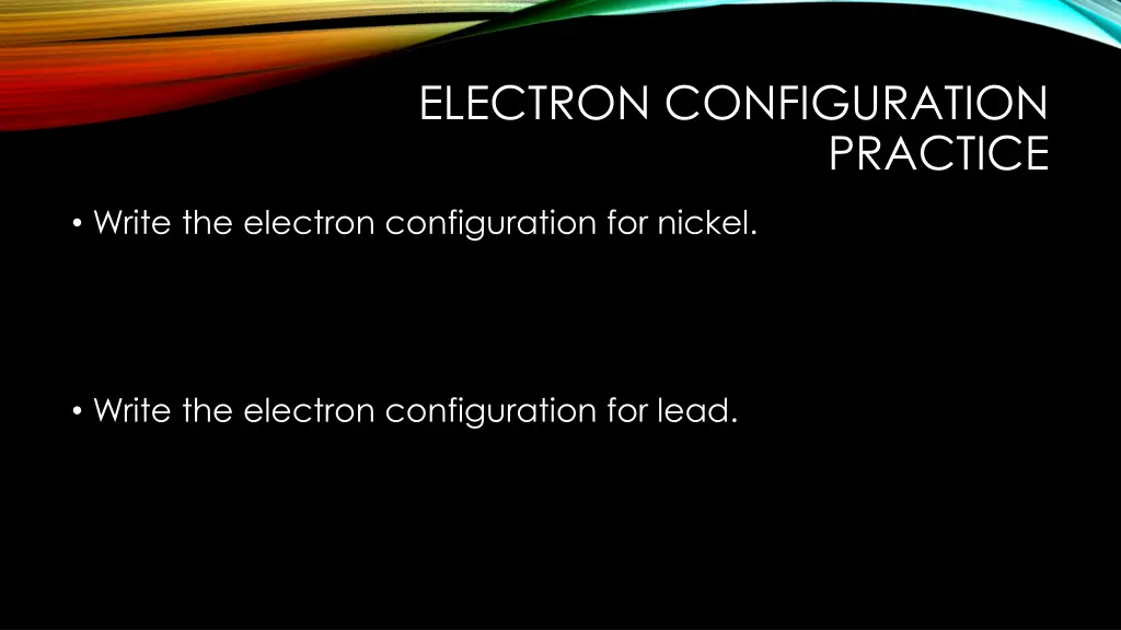 electron configuration