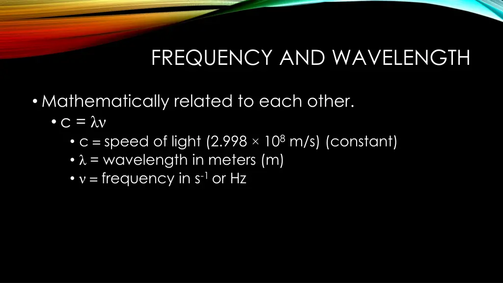 frequency and wavelength