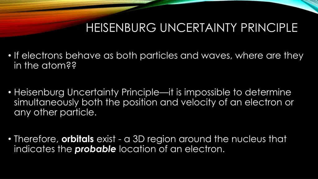 heisenburg uncertainty principle