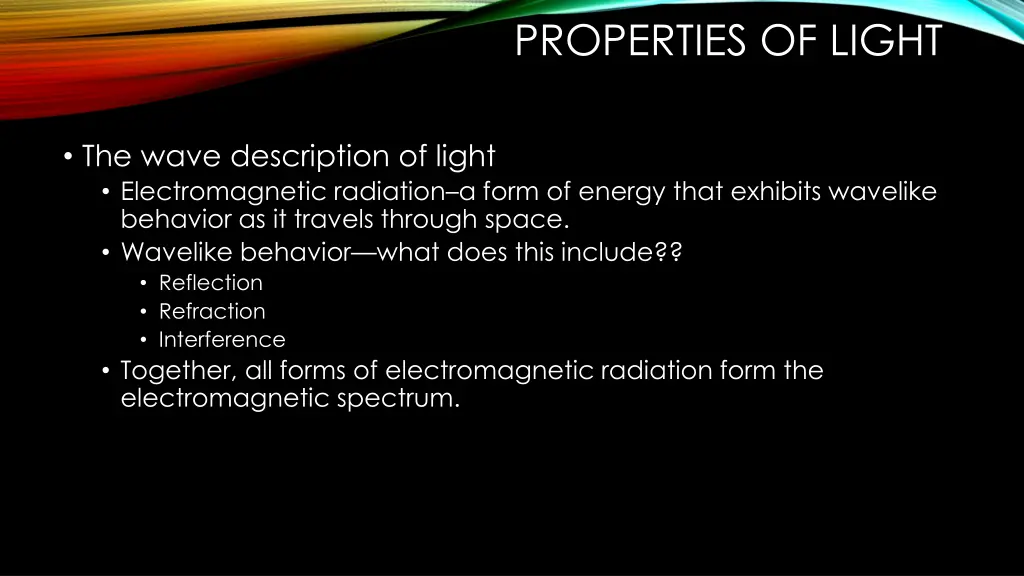 properties of light