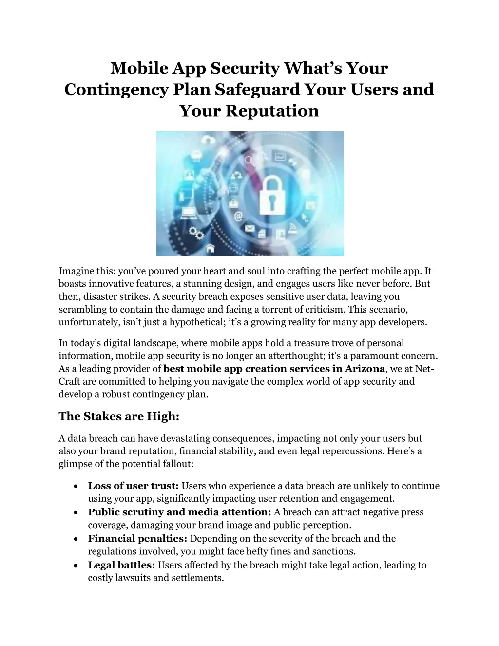 mobile app security what s your contingency plan
