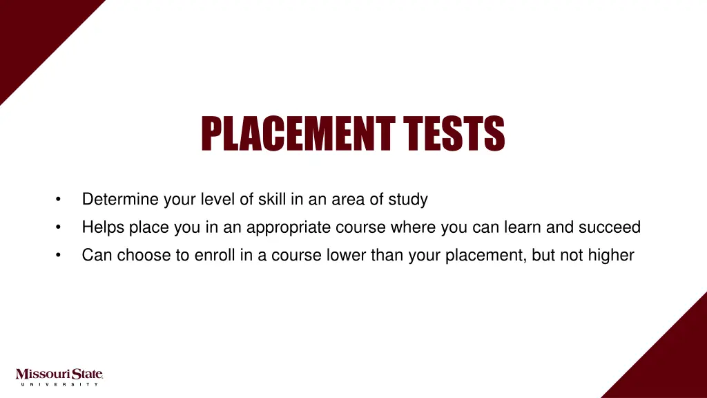 placement tests