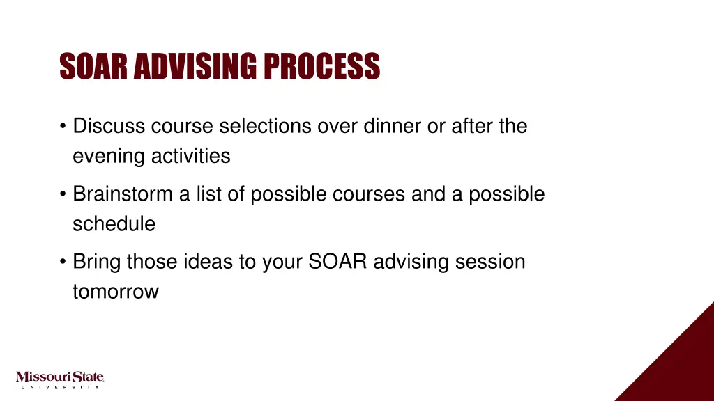 soar advising process