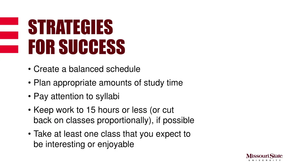 strategies for success