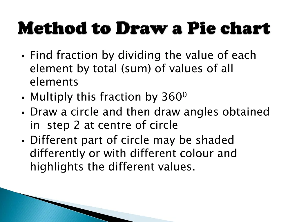 find fraction by dividing the value of each