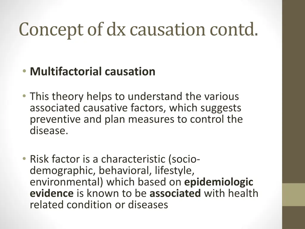 concept of dx causation contd 11