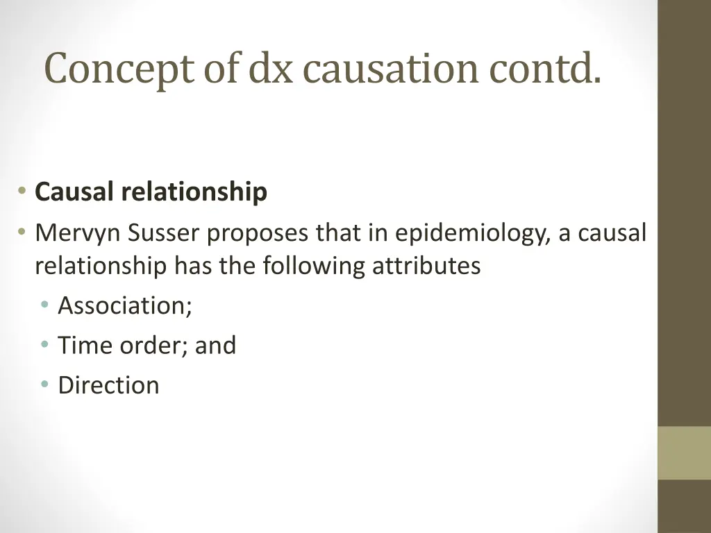 concept of dx causation contd 2