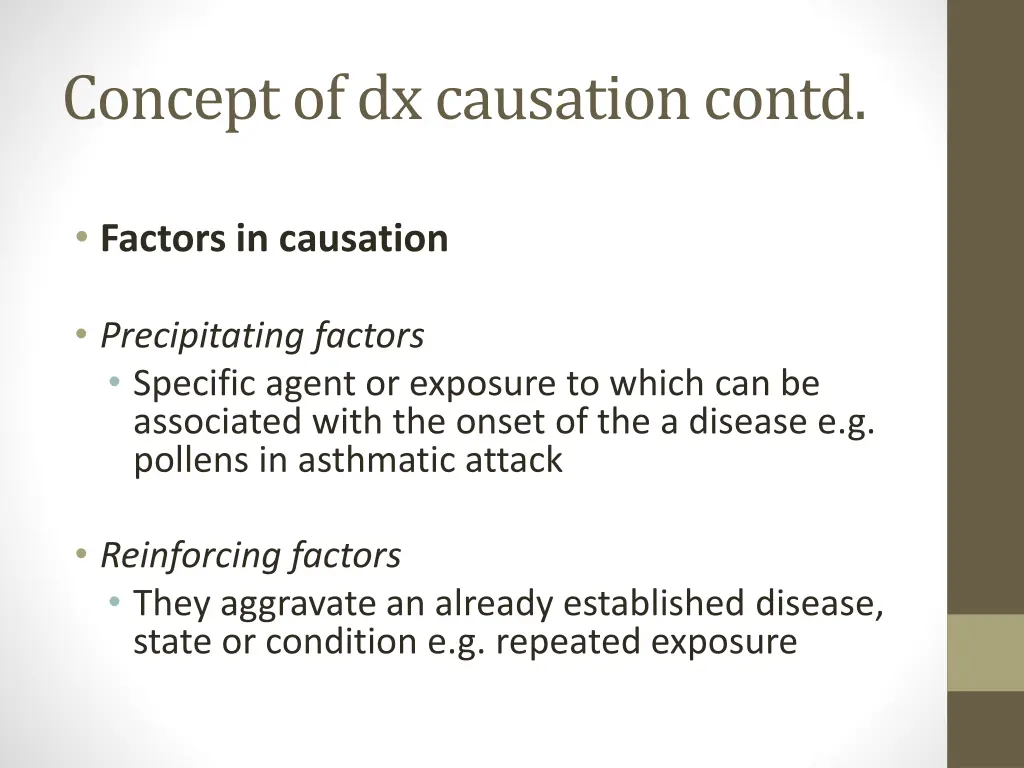 concept of dx causation contd 6