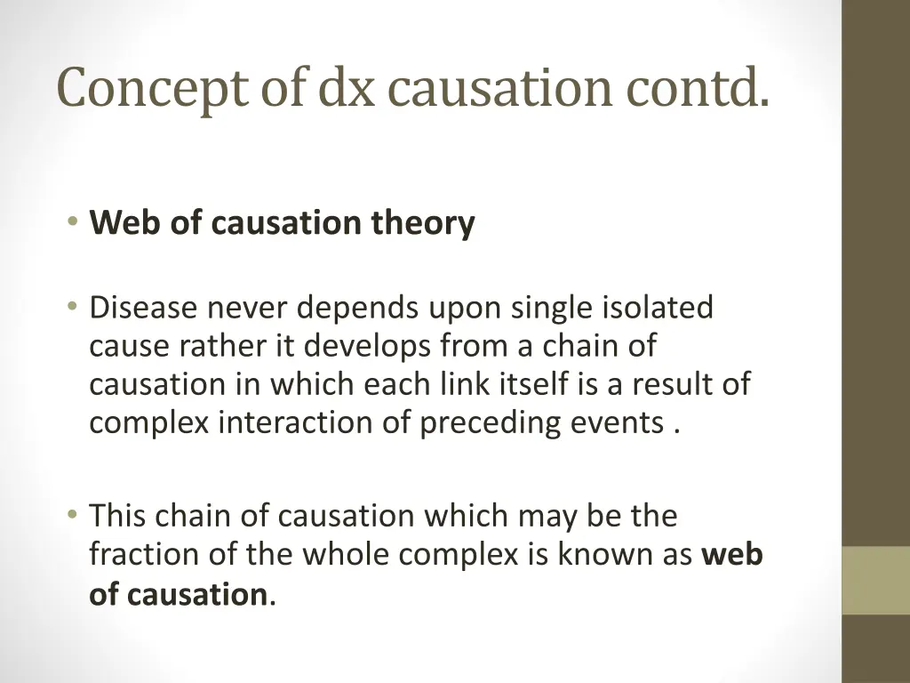 concept of dx causation contd 8