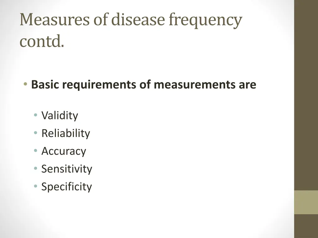 measures of disease frequency contd 1