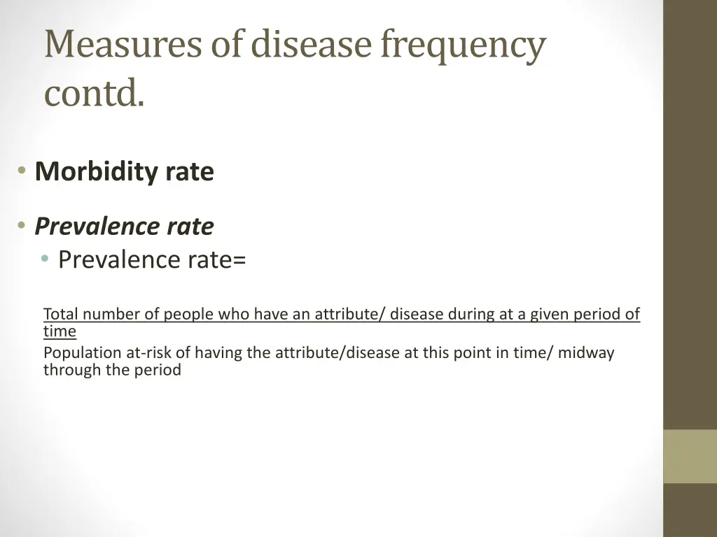 measures of disease frequency contd 6