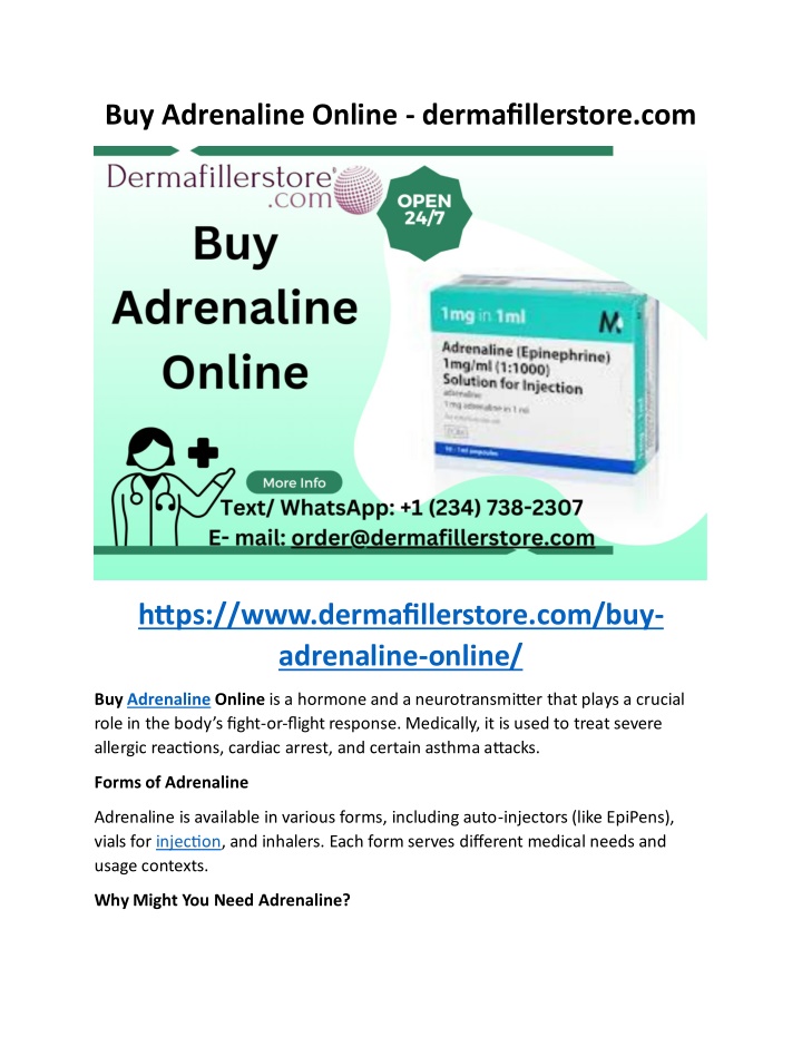 buy adrenaline online dermafillerstore com