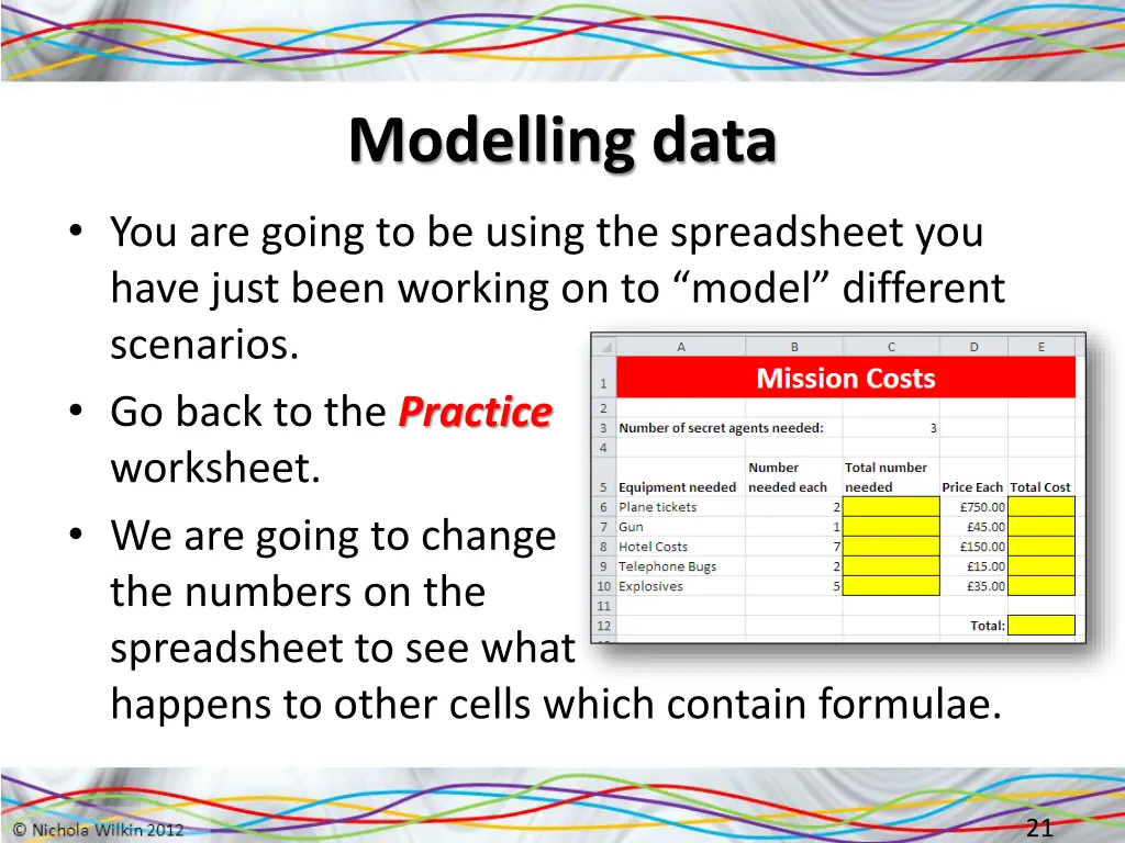 modelling data 1