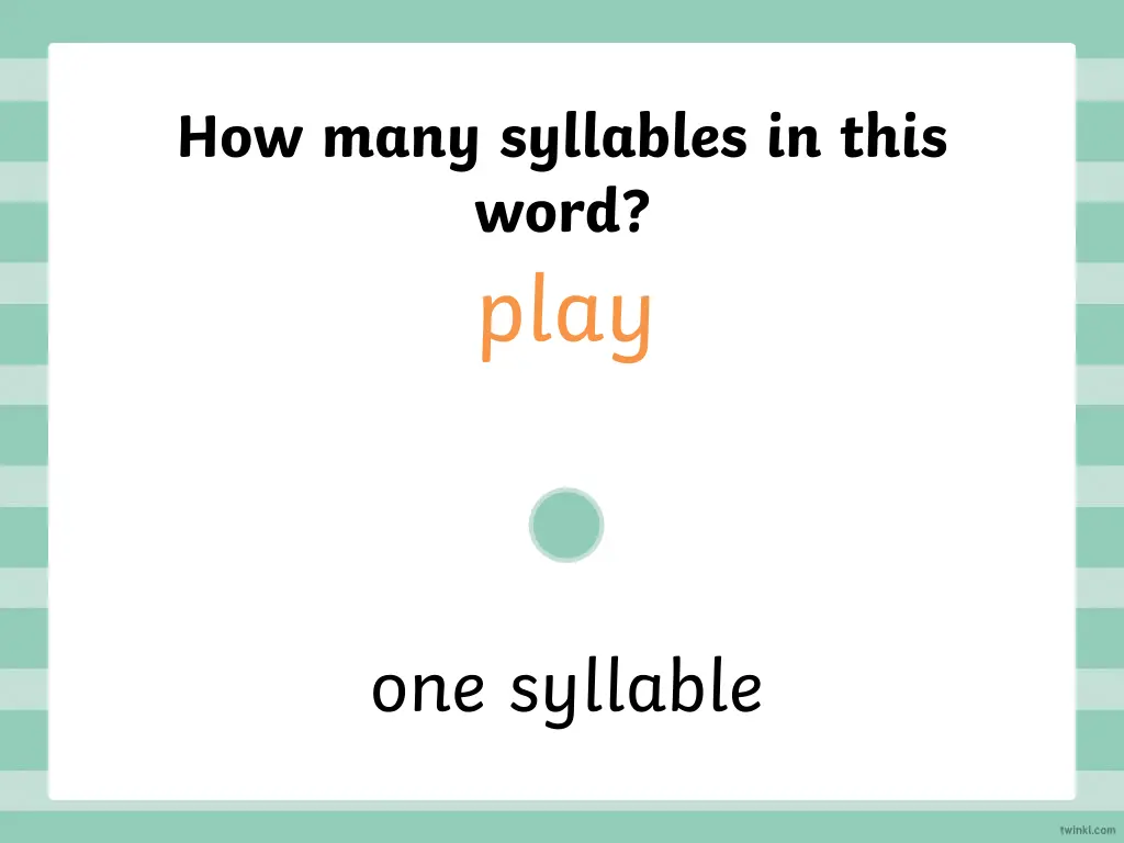 how many syllables in this word play