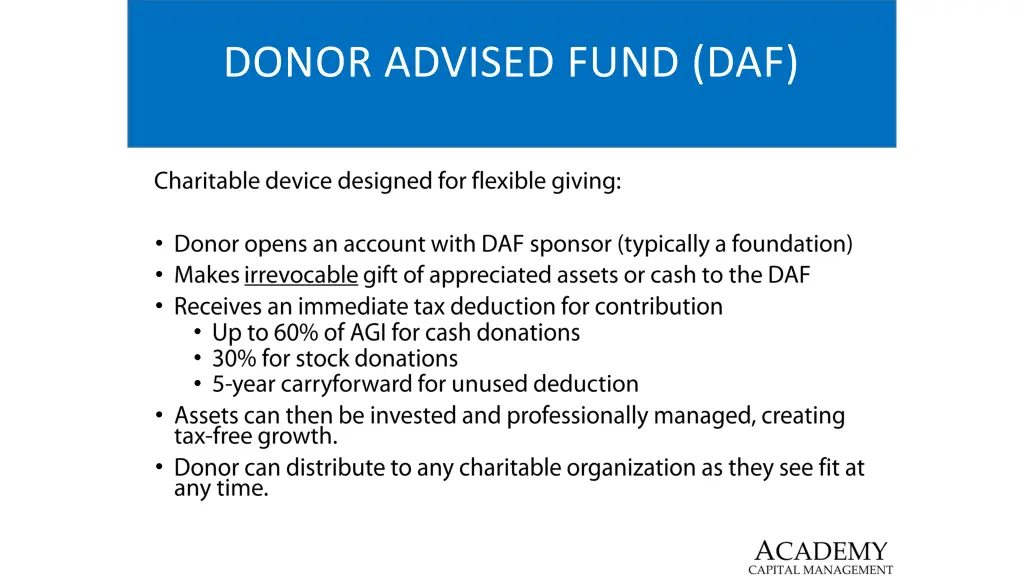 donor advised fund daf