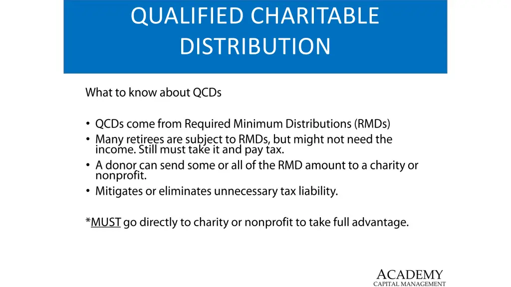 qualified charitable distribution 1