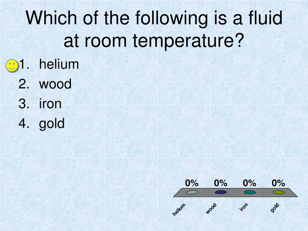 which of the following is a fluid at room