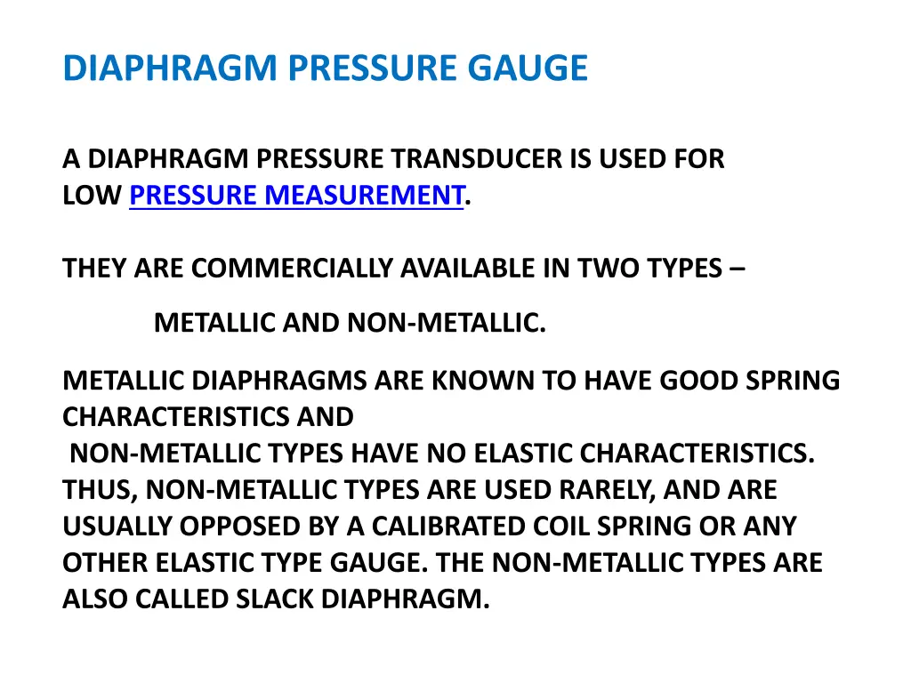 diaphragm pressure gauge